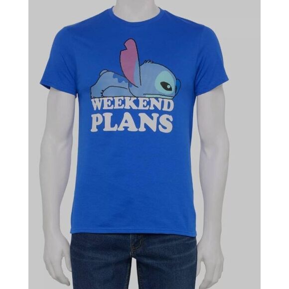 Disney's Lilo & Stitch "Weekend Plans" Graphic Tee size Medium - Picture 1 of 6